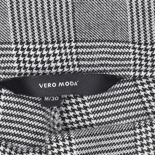 Vero Moda Women's Grey Check Paperbag Trousers Size M