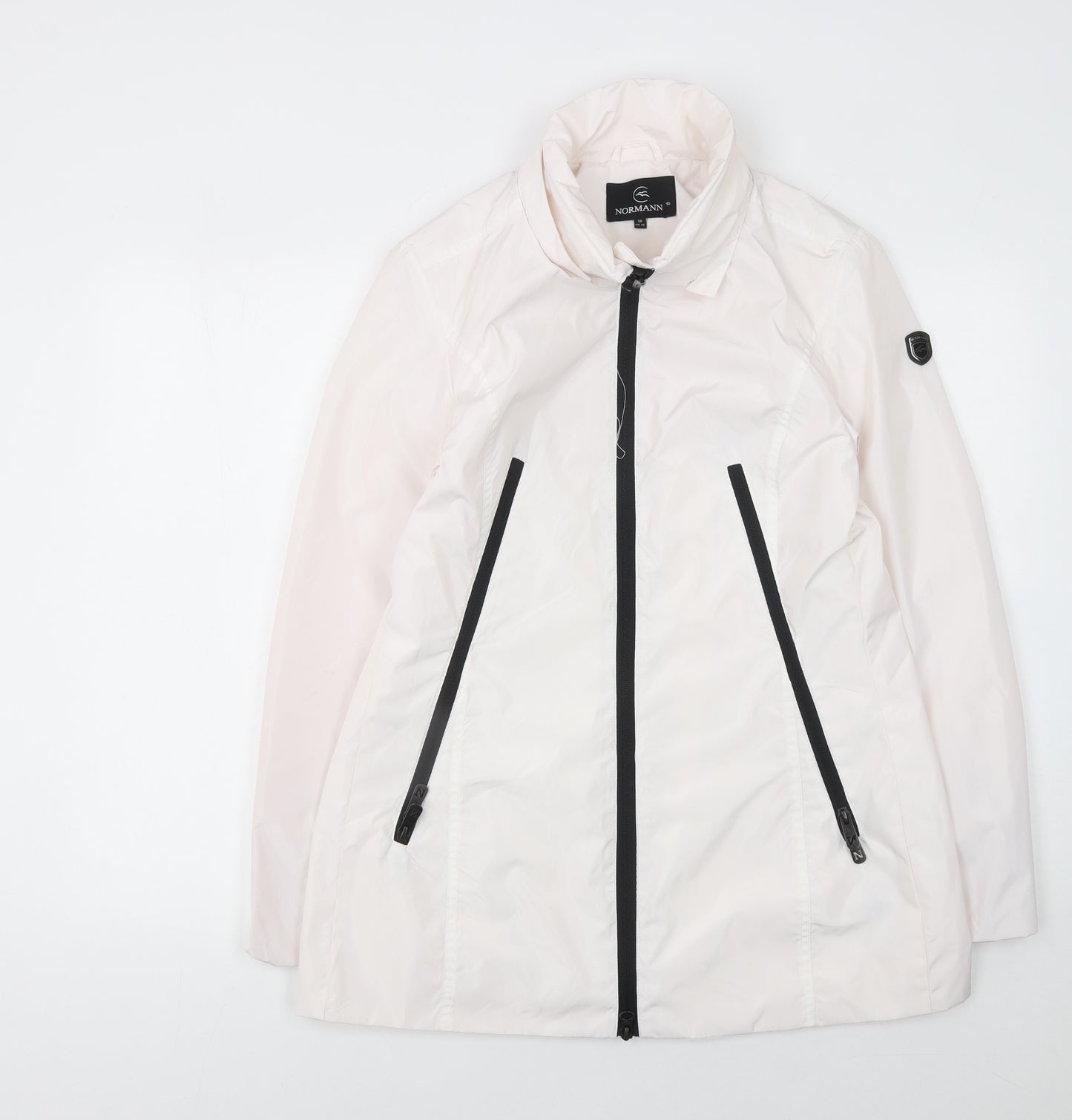 Normann Women White Size 10 Lightweight Zip Up Jacket