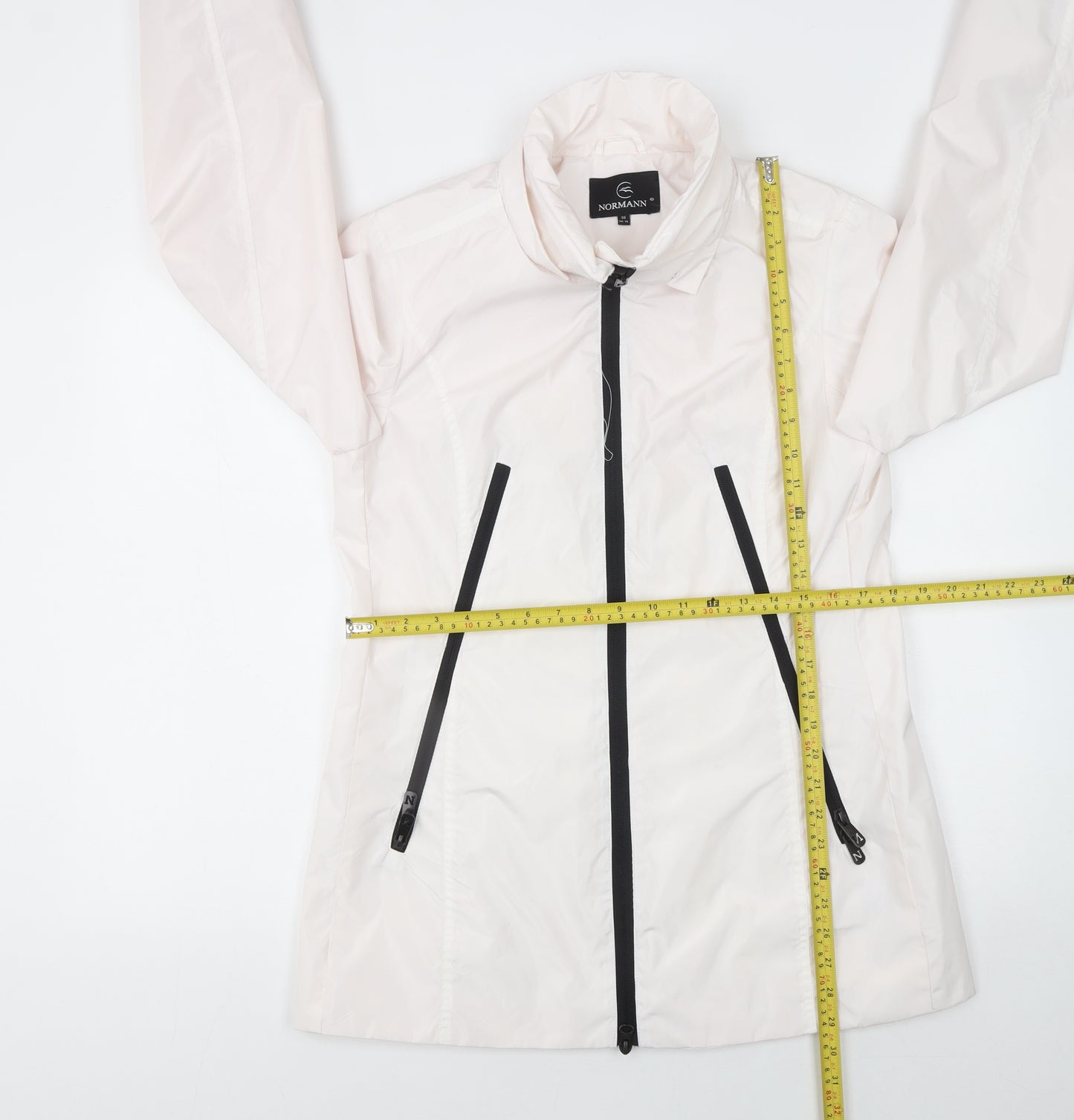 Normann Women White Size 10 Lightweight Zip Up Jacket