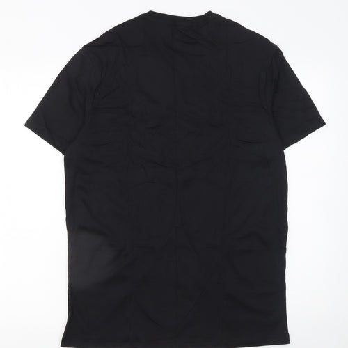 Adidas Men’s Black V-Neck Cotton Short Sleeve T-Shirt Size M
