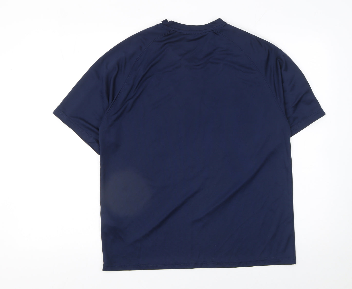 H&M Girls Blue Jersey V-Neck Sports Graphic T-Shirt Size 12-14 Years