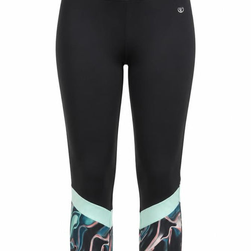 Dunnes Stores Women Black Capri Leggings Small Stretch Activewear