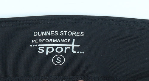 Dunnes Stores Women Black Capri Leggings Small Stretch Activewear
