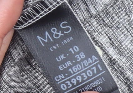 Marks and Spencer Women’s Silver Grey Tunic Top UK 10 Polyester Blend