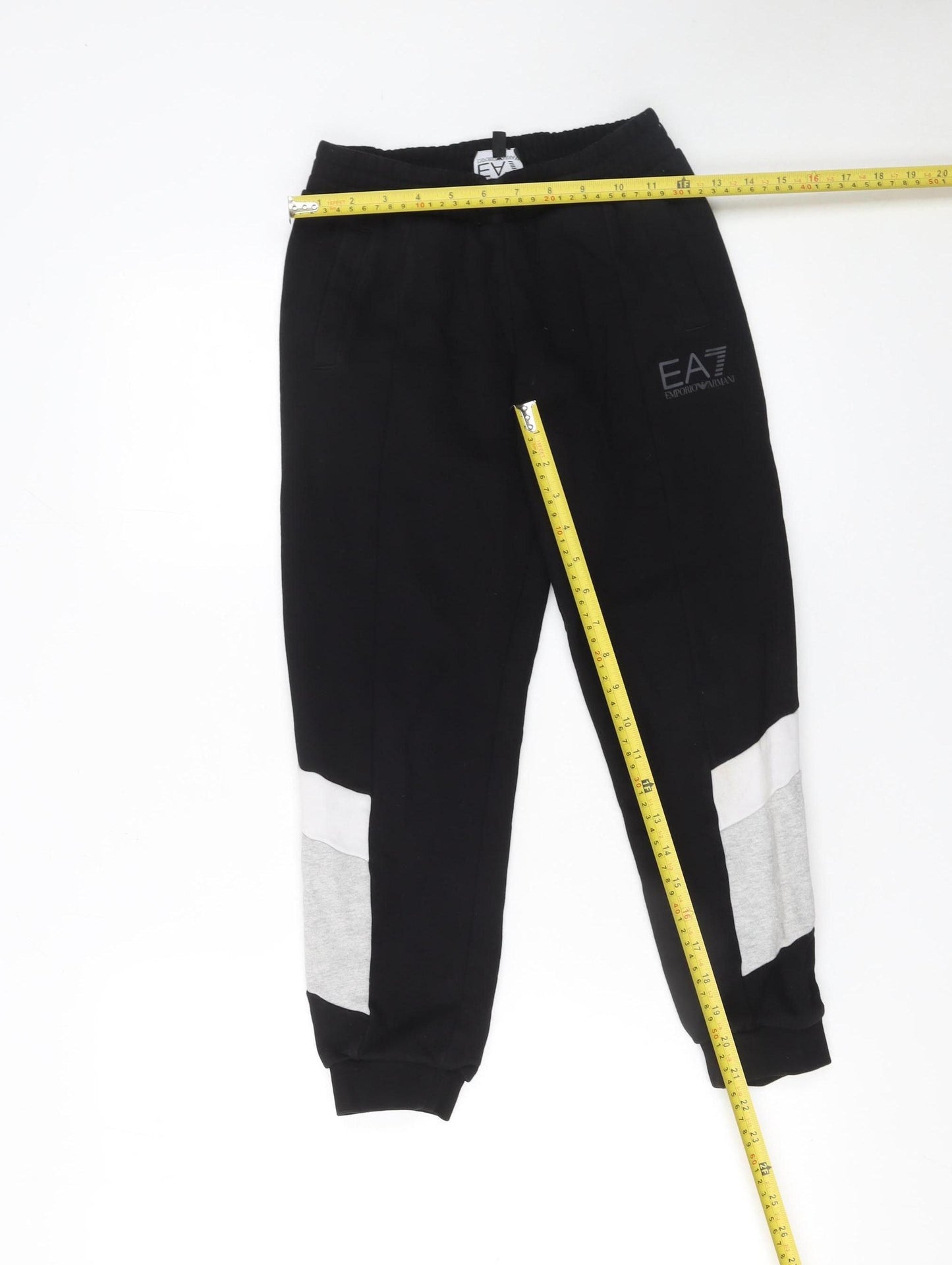 Emporio Armani Boys Black Jogger Trousers 10 Years Cotton Blend EA7