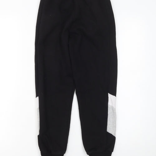 Emporio Armani Boys Black Jogger Trousers 10 Years Cotton Blend EA7
