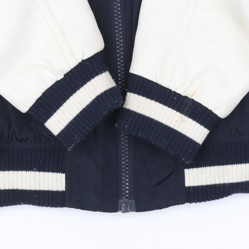 Disney Boys Blue Mickey Mouse Bomber Jacket 4-5 Years Full Zip Casual