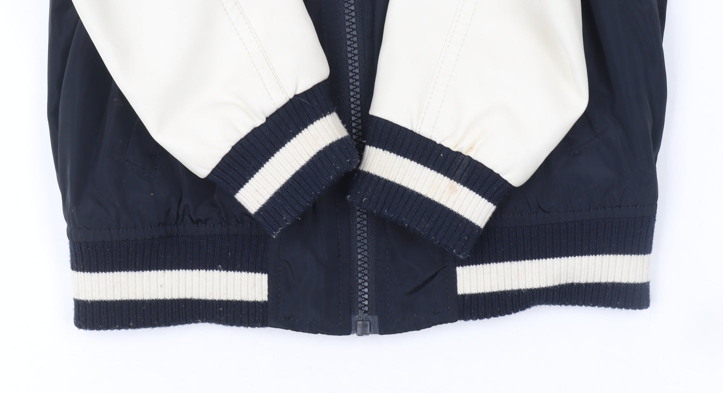 Disney Boys Blue Mickey Mouse Bomber Jacket 4-5 Years Full Zip Casual