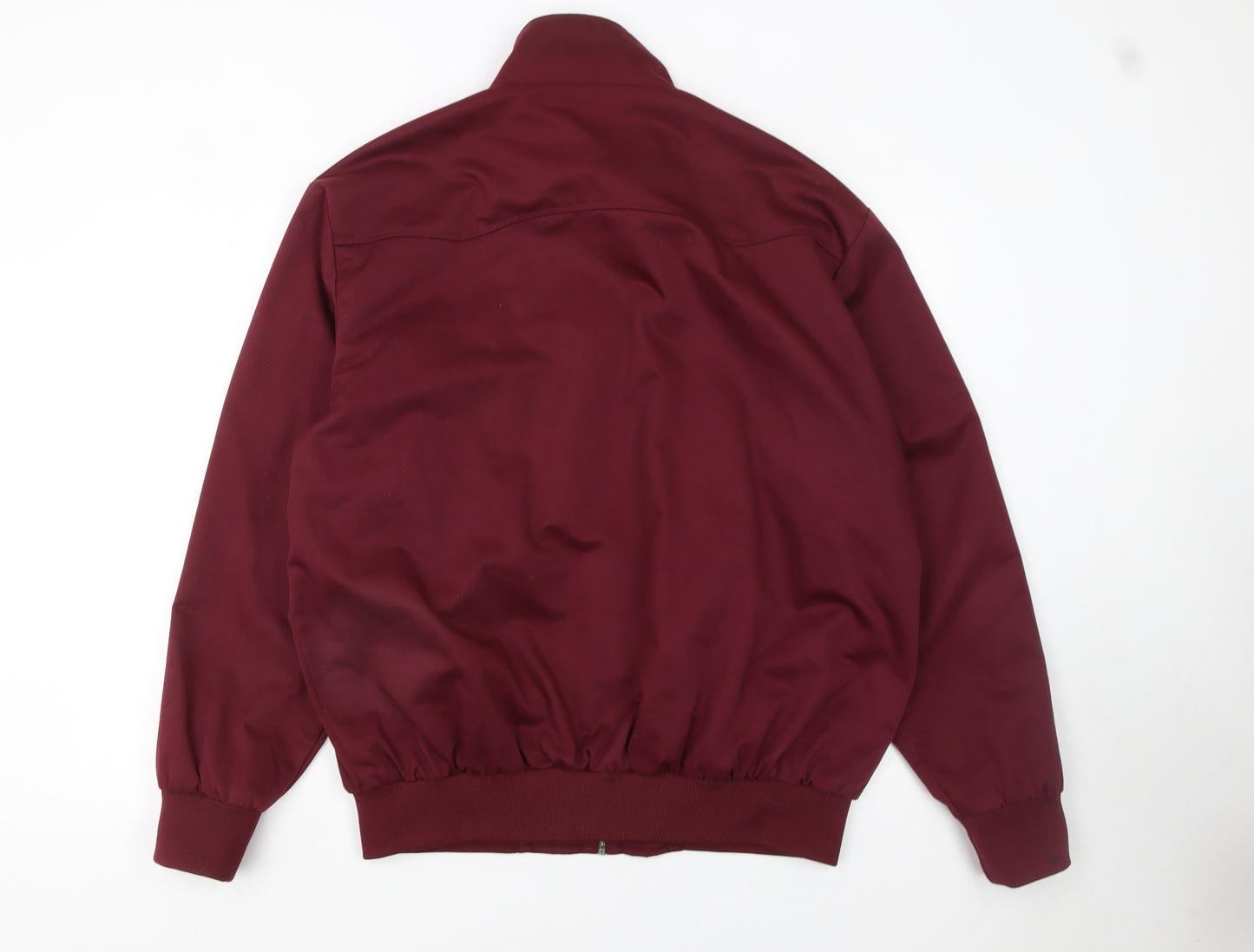 Cotton Works Men’s Burgundy Bomber Jacket 2XL Lined Classic Casual Zip