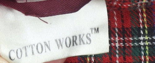 Cotton Works Men’s Burgundy Bomber Jacket 2XL Lined Classic Casual Zip