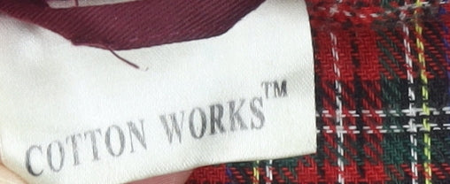 Cotton Works Men’s Burgundy Bomber Jacket 2XL Lined Classic Casual Zip