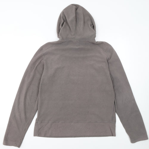 Requisite Women's Brown Fleece Hoodie XL 1/4 Zip Equestrian Pullover