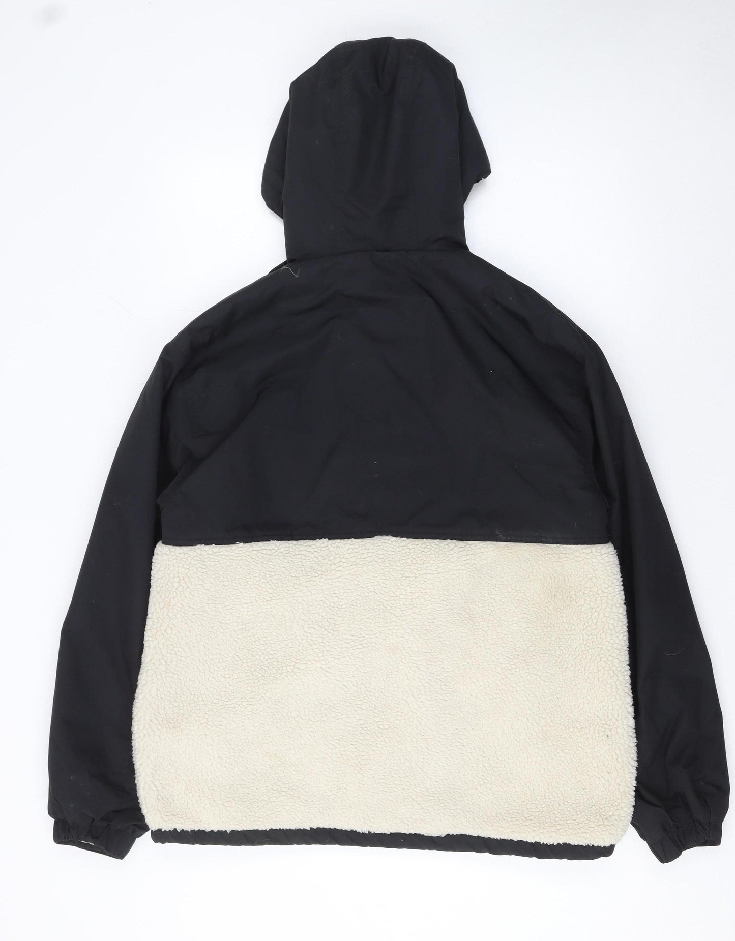 Obey Men's Black Anorak Hooded Jacket Size S Fleece Lined Winter Streetwear