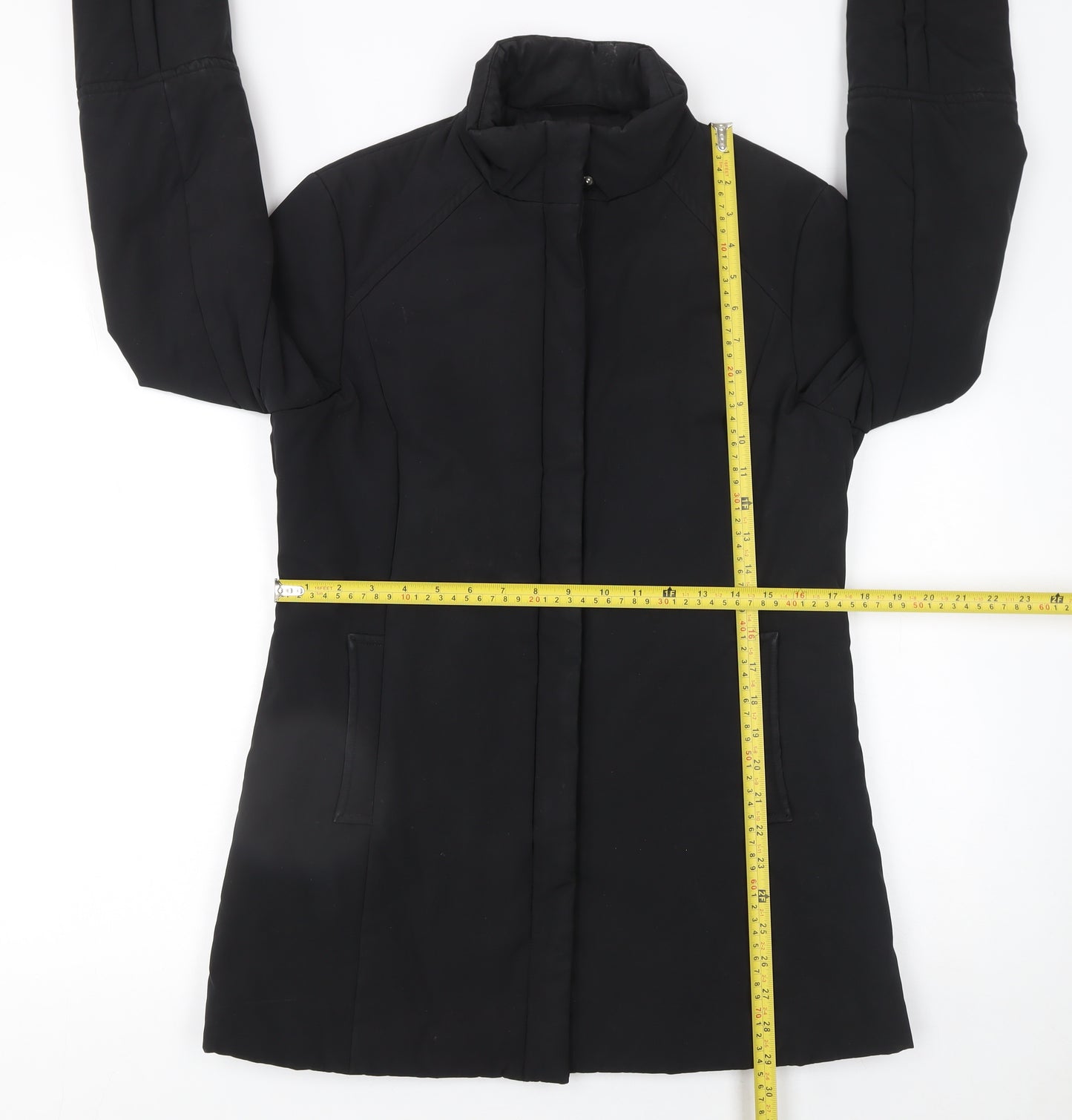 InWear Women's Black Mid-Length Padded Coat Size 10 UK