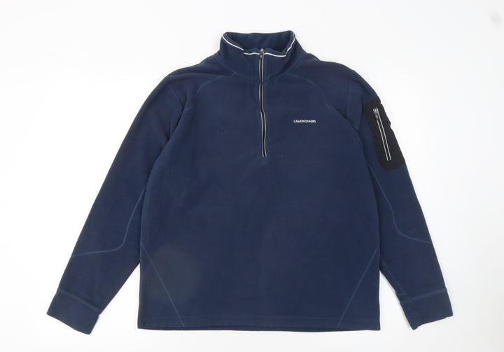 Craghoppers Men’s Blue Fleece 1/2 Zip Pullover Sweatshirt M