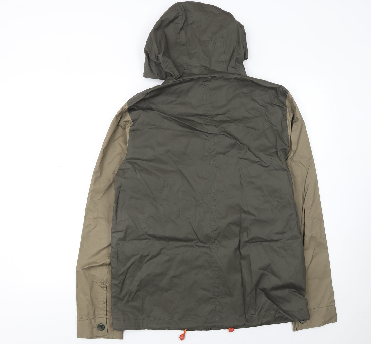 River Island Men's Green Hooded Cotton Windbreaker Jacket Size M
