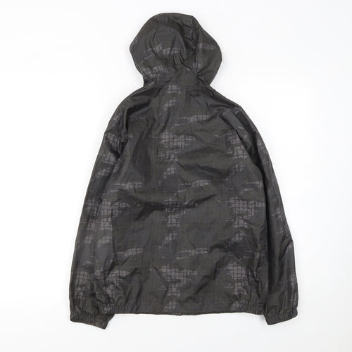Peter Storm Boys Black Camouflage Hooded Waterproof Rain Coat 9-10 Years