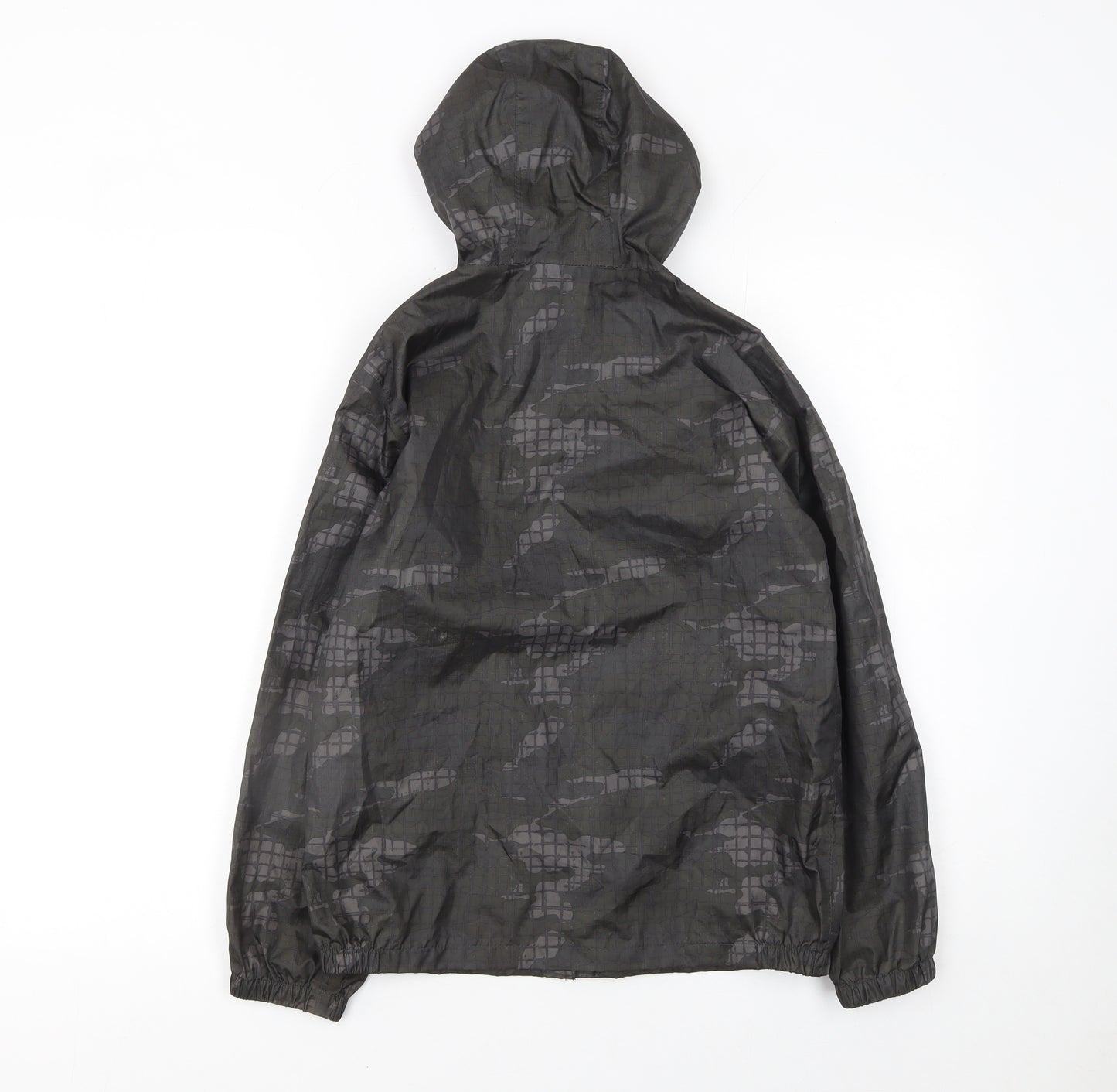 Peter Storm Boys Black Camouflage Hooded Waterproof Rain Coat 9-10 Years