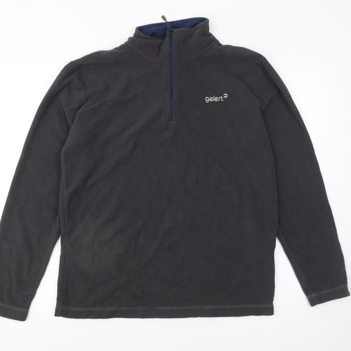 Gelert Men’s Black Fleece 1/4 Zip Pullover Sweatshirt Size L