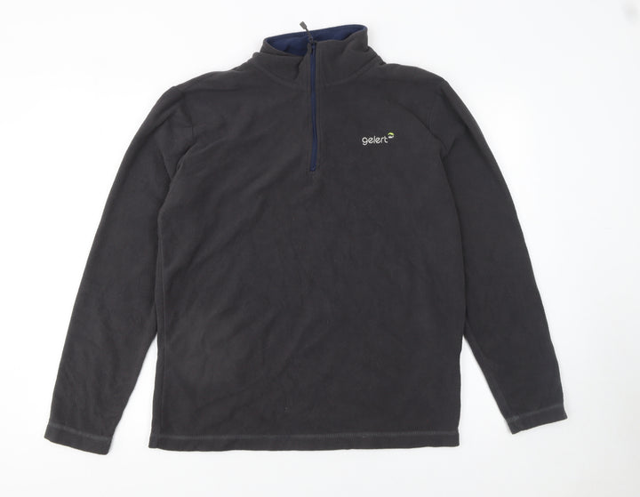 Gelert Men’s Black Fleece 1/4 Zip Pullover Sweatshirt Size L