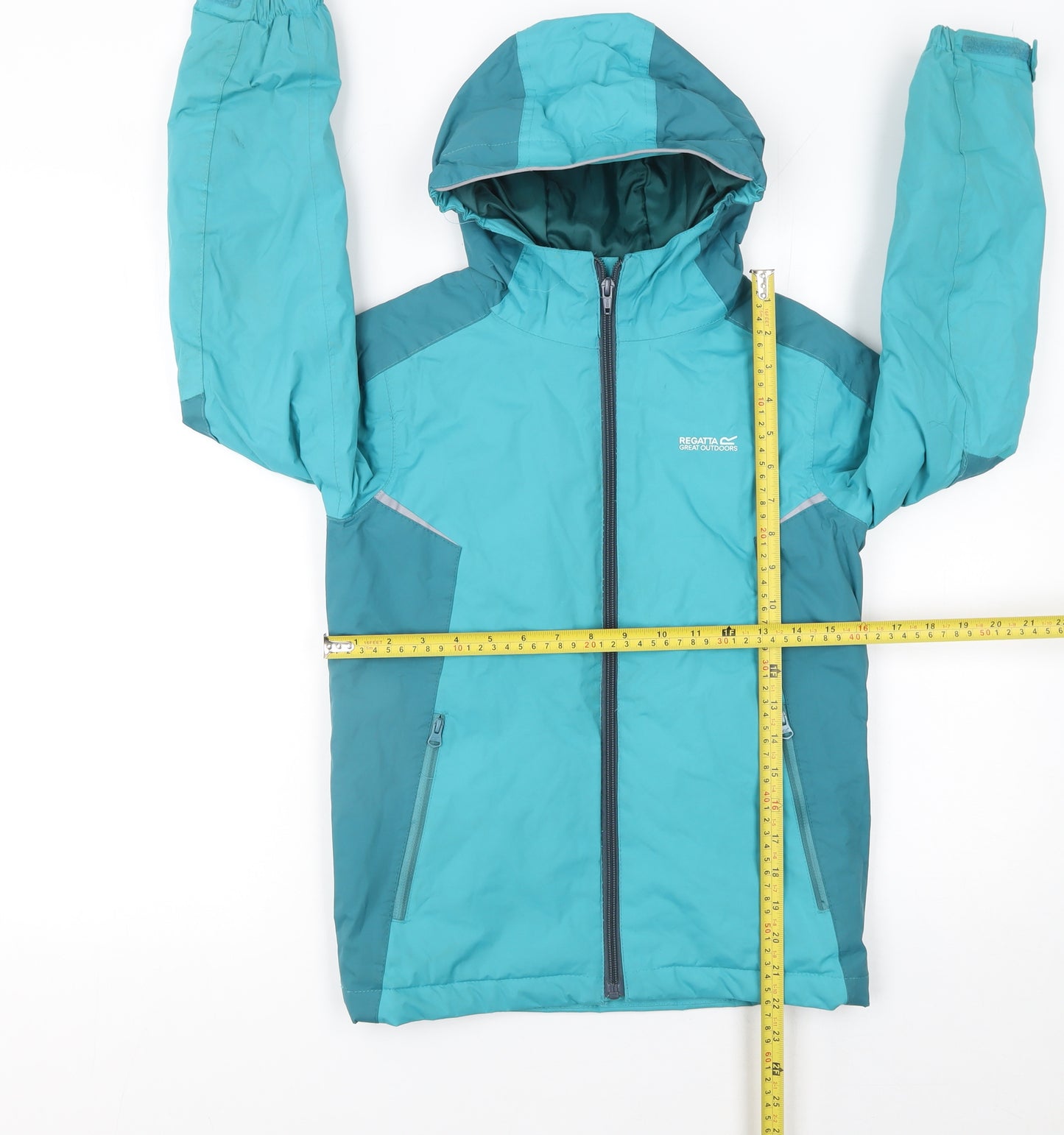 Regatta Boys Blue Waterproof Hooded Rain Coat Jacket 9-10 Years