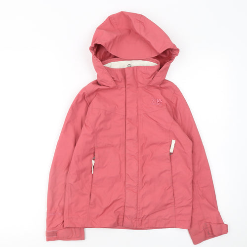 Karrimor Girls Pink Hooded Waterproof Parka Coat 7-8 Years