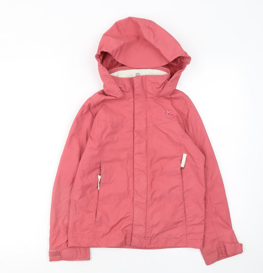 Karrimor Girls Pink Hooded Waterproof Parka Coat 7-8 Years