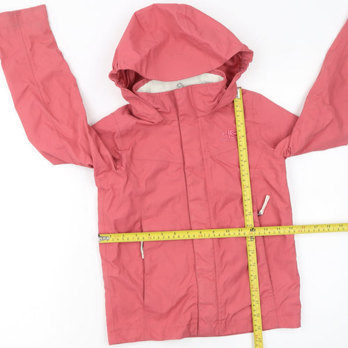 Karrimor Girls Pink Hooded Waterproof Parka Coat 7-8 Years