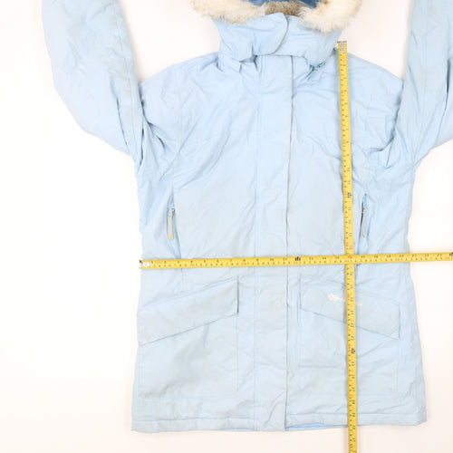 Dare 2b Women's Blue Waterproof Fur Trim Hooded Parka Coat UK 14