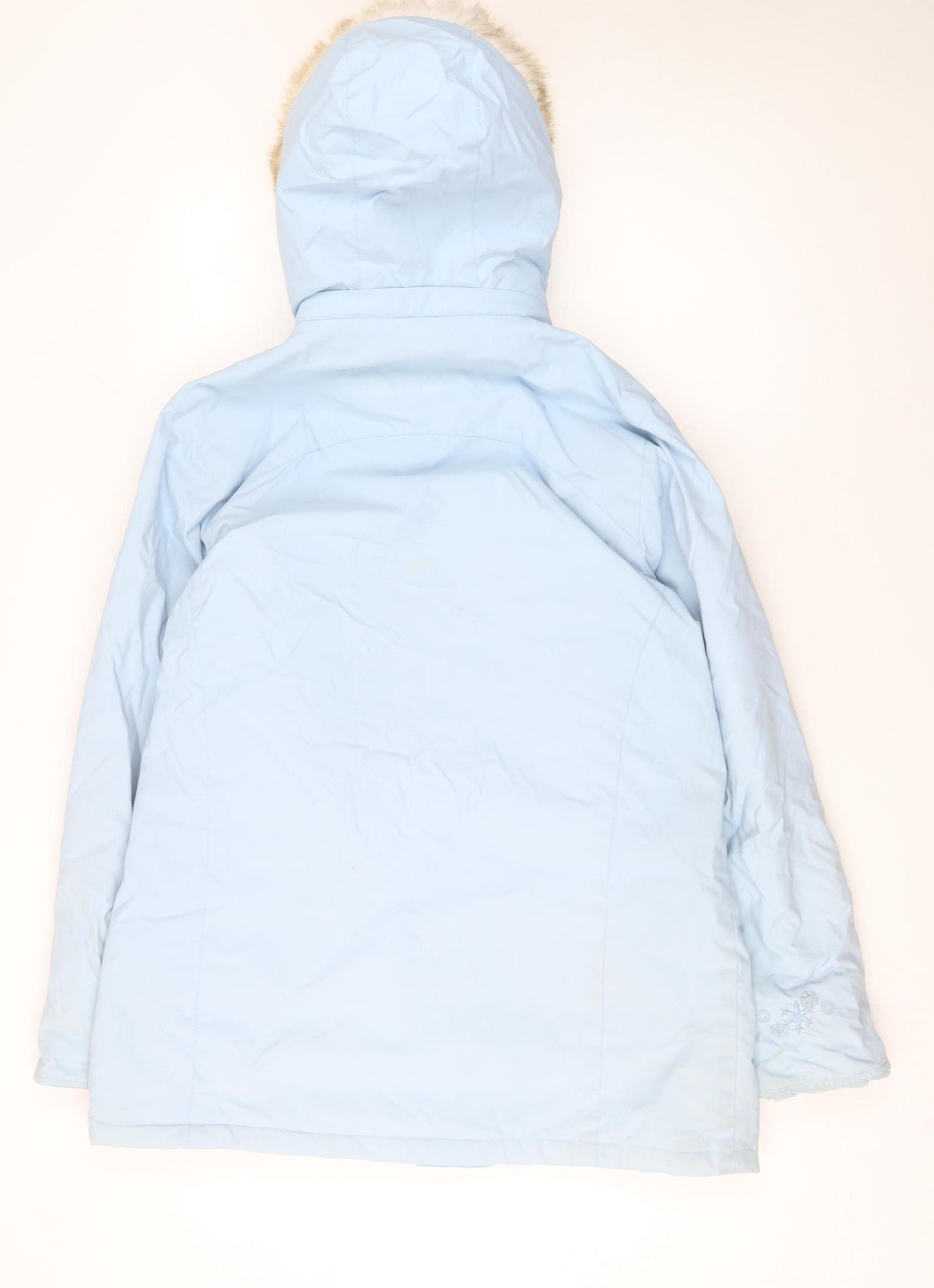 Dare 2b Women's Blue Waterproof Fur Trim Hooded Parka Coat UK 14
