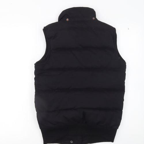 Fat Face Women Black Size 8 Puffer Waistcoat Down Filled Gilet
