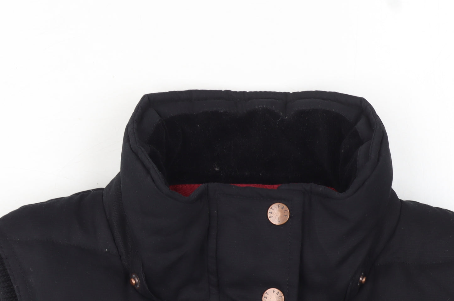 Fat Face Women Black Size 8 Puffer Waistcoat Down Filled Gilet