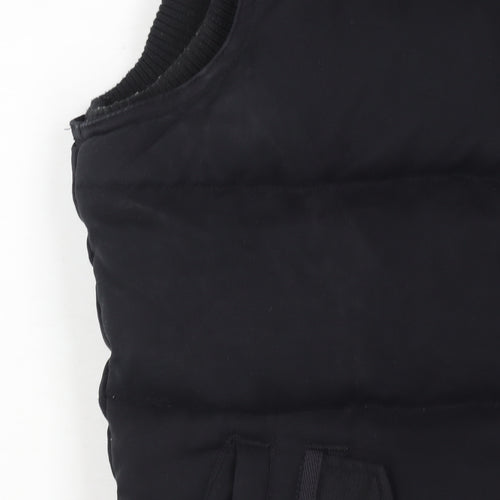 Fat Face Women Black Size 8 Puffer Waistcoat Down Filled Gilet