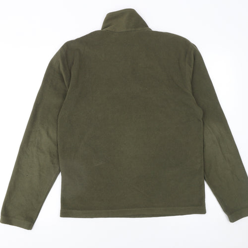 Regatta Mens Green Fleece 1/4 Zip Pullover Sweatshirt Size S