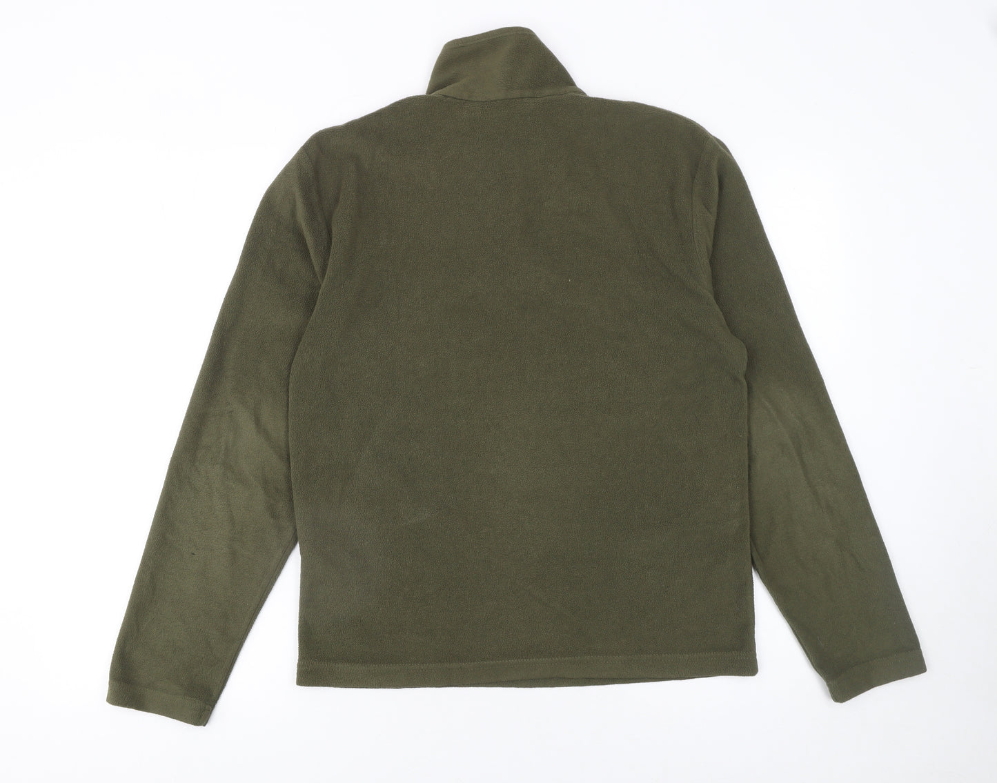 Regatta Mens Green Fleece 1/4 Zip Pullover Sweatshirt Size S