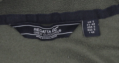 Regatta Mens Green Fleece 1/4 Zip Pullover Sweatshirt Size S