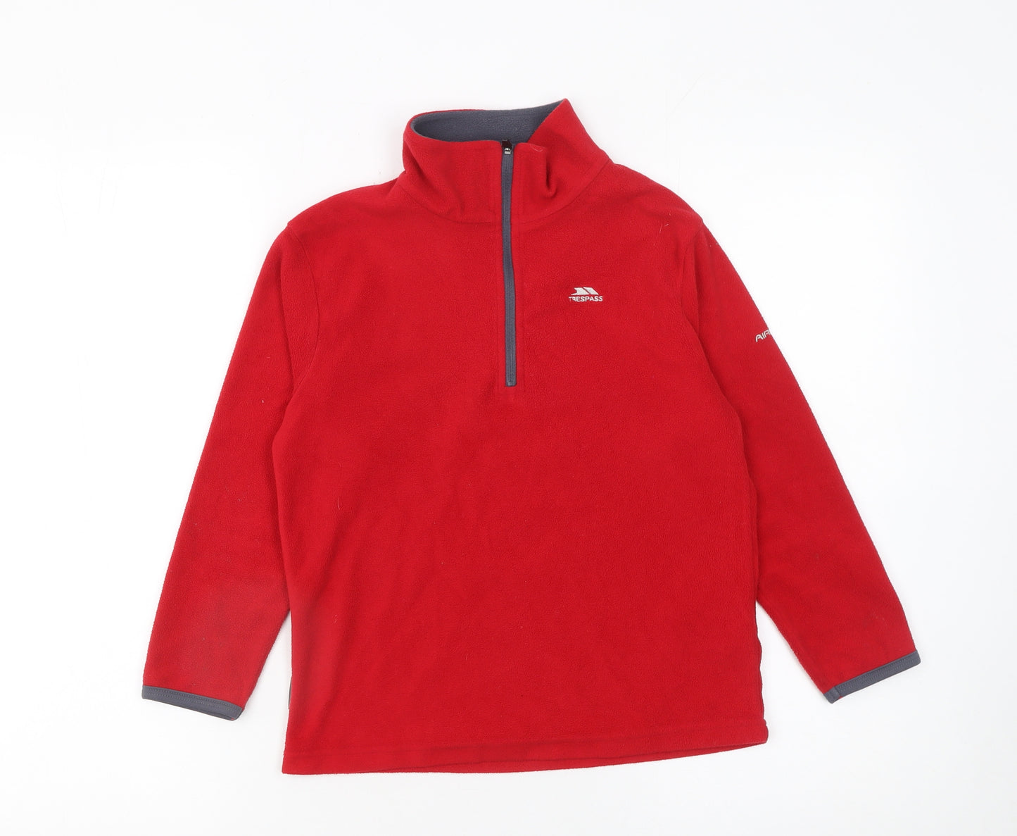 Trespass Boys Red Fleece Half Zip Pullover Sweatshirt 9-10 Years