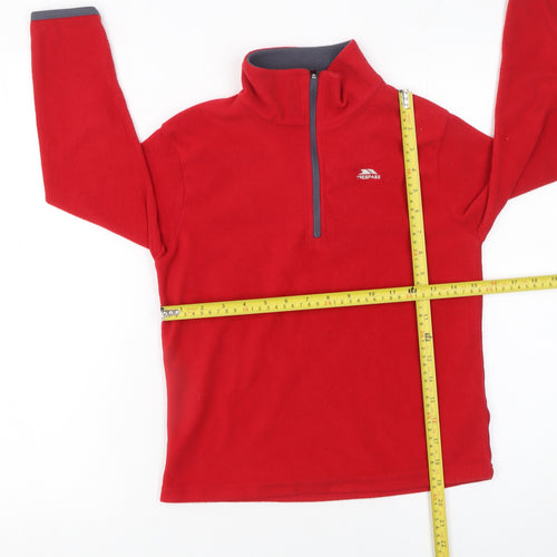 Trespass Boys Red Fleece Half Zip Pullover Sweatshirt 9-10 Years