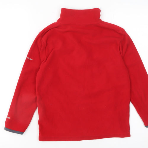 Trespass Boys Red Fleece Half Zip Pullover Sweatshirt 9-10 Years