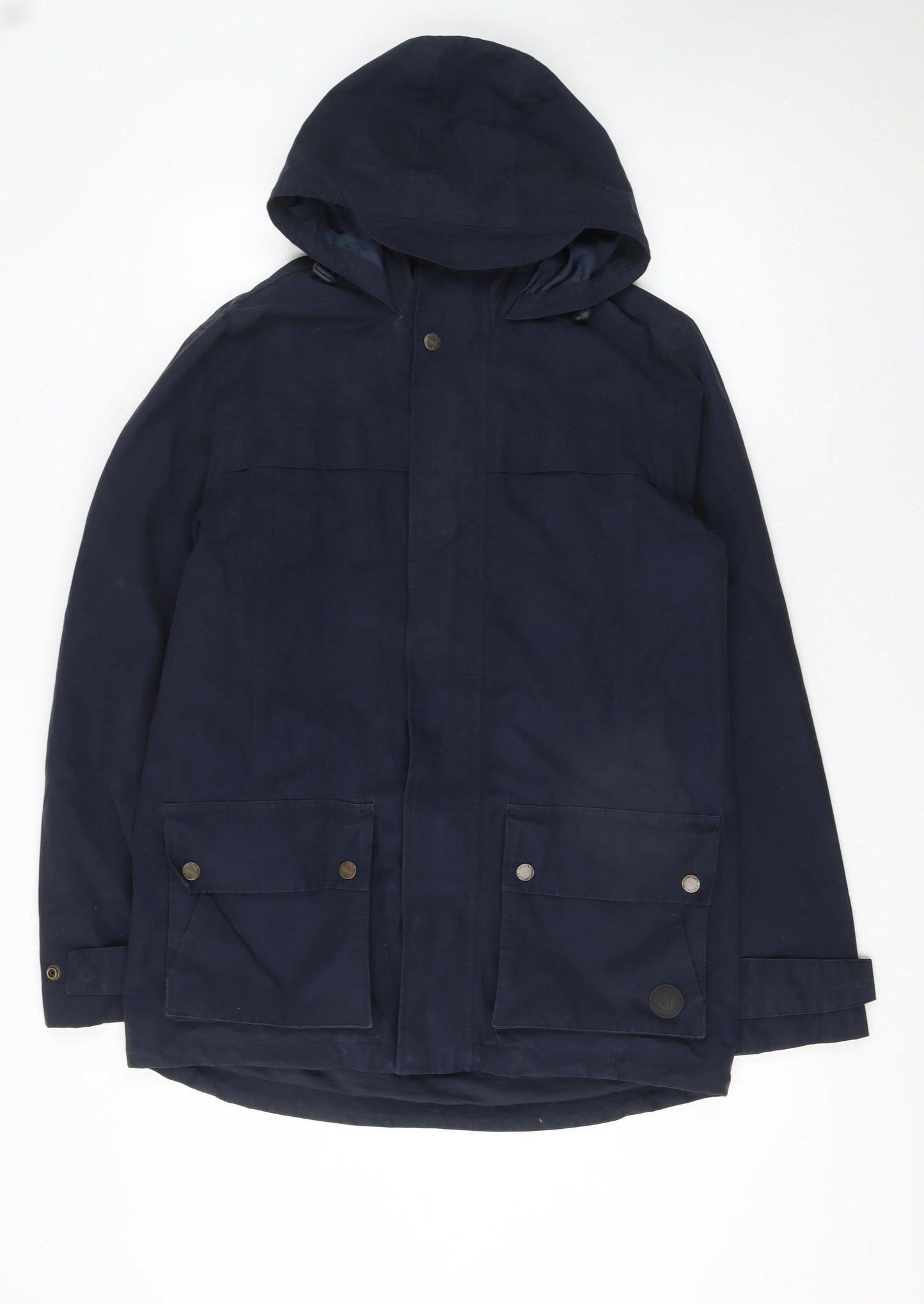 Fat Face Men's Blue Waterproof Hooded Parka Jacket Size S