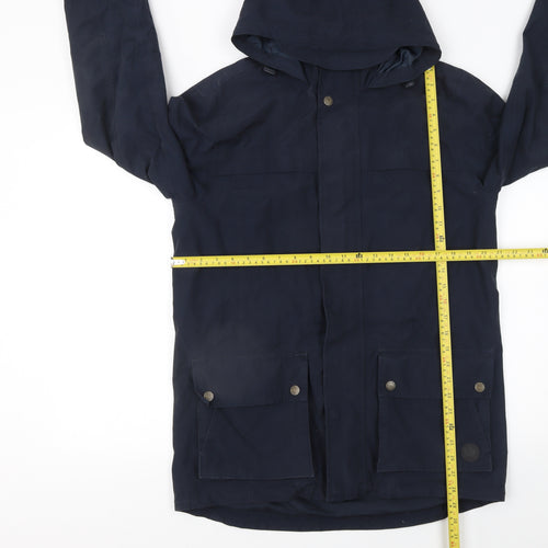Fat Face Men's Blue Waterproof Hooded Parka Jacket Size S