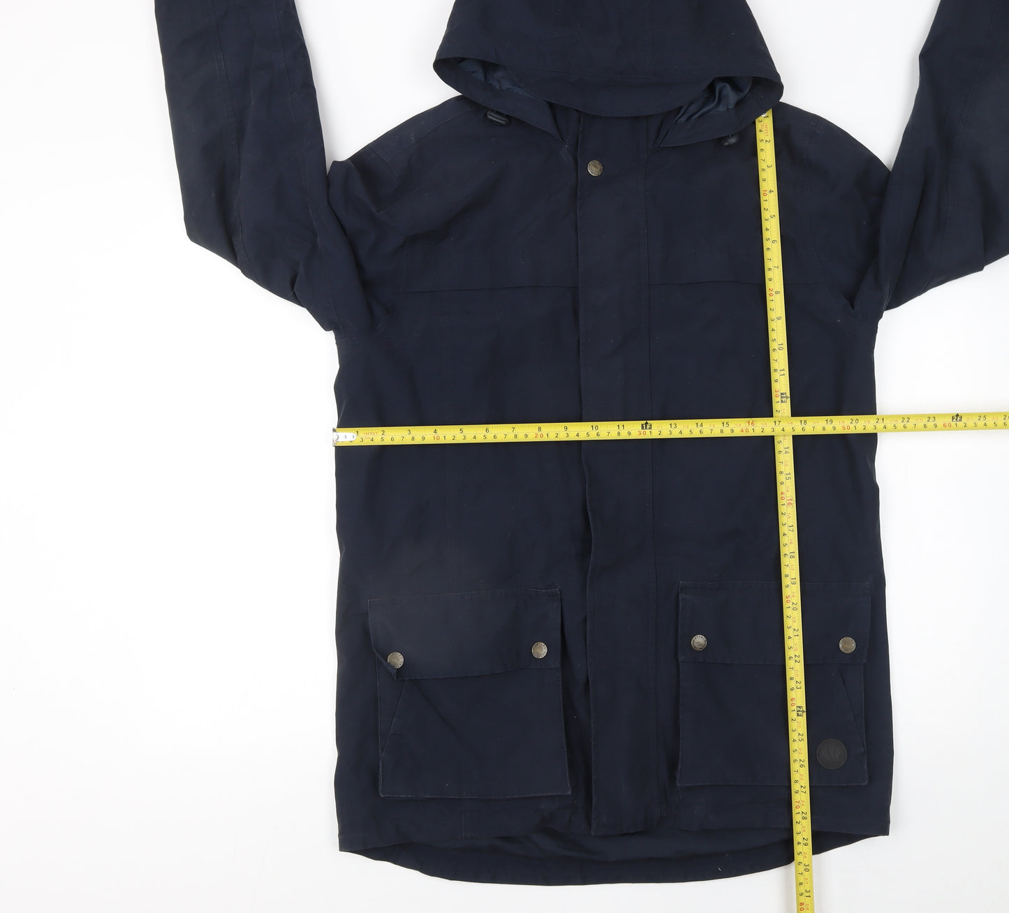 Fat Face Men's Blue Waterproof Hooded Parka Jacket Size S