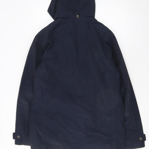 Fat Face Men's Blue Waterproof Hooded Parka Jacket Size S