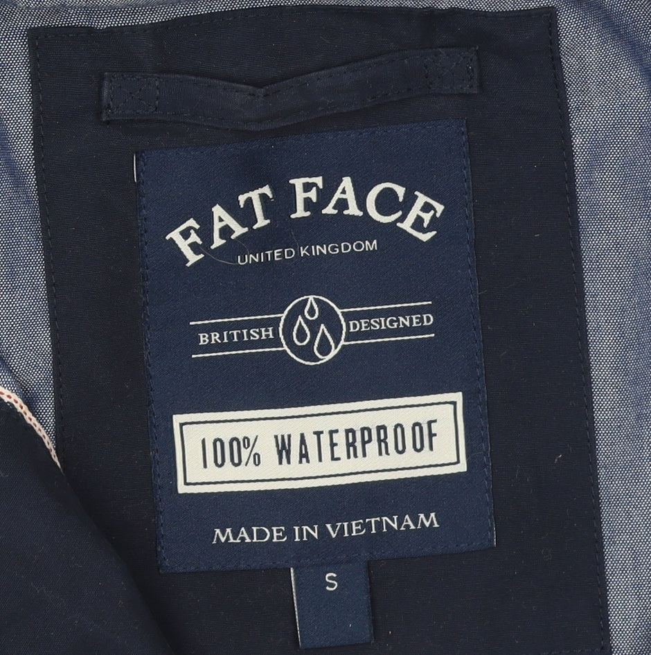 Fat Face Men's Blue Waterproof Hooded Parka Jacket Size S
