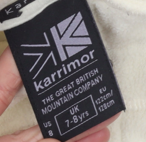 Karrimor Boys Ivory Fleece Full Zip Jacket 7-8 Years Lightweight Outdoor