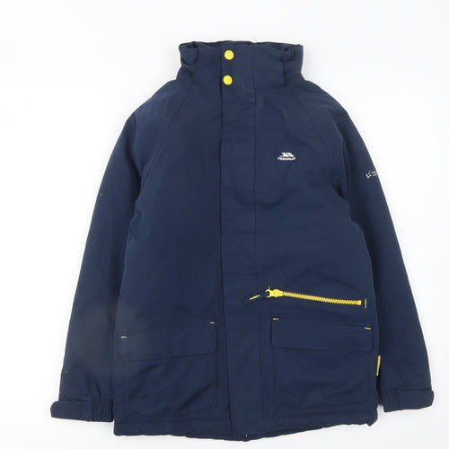 Trespass Boys Blue Waterproof Windproof Parka Jacket 7-8 Years