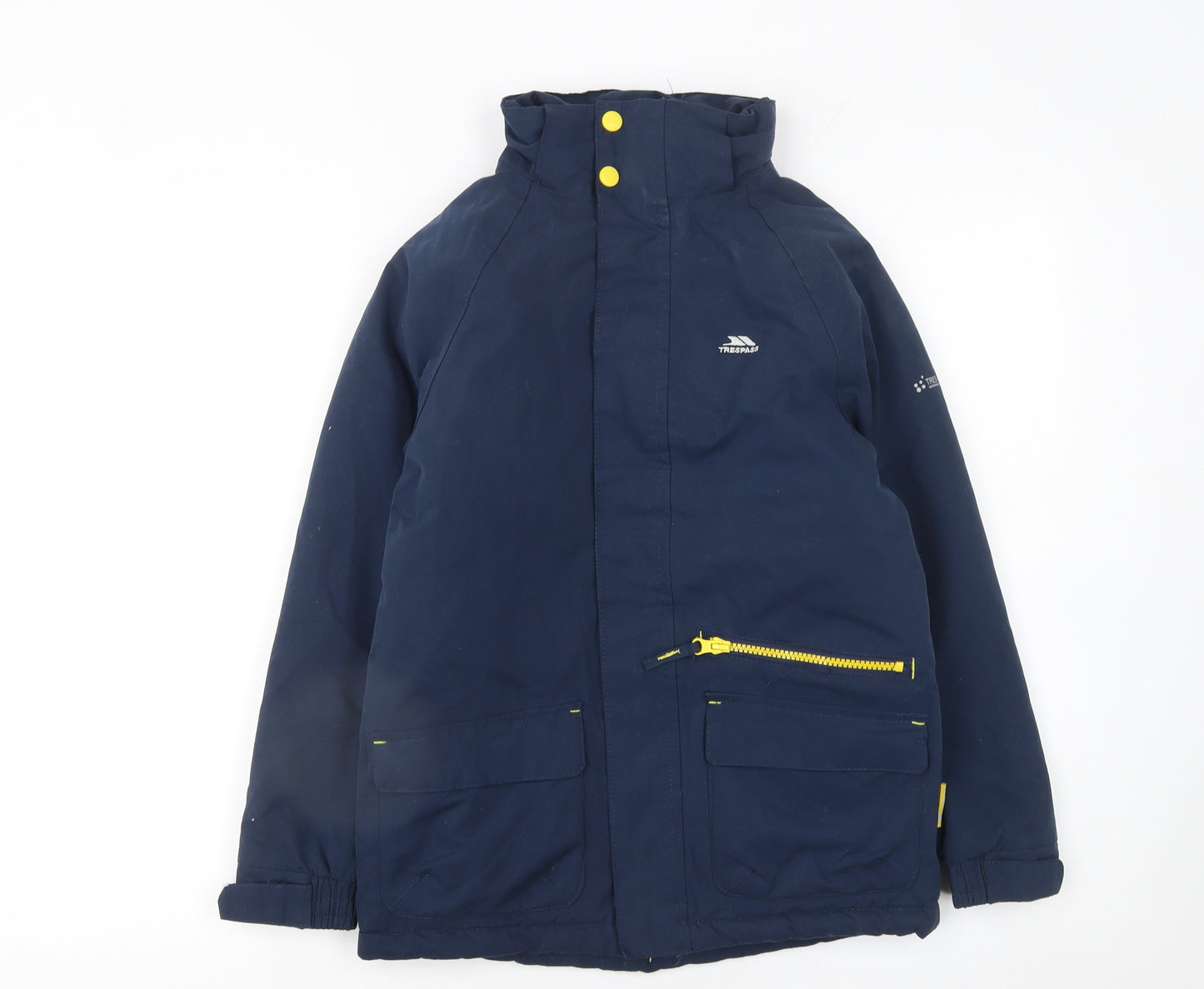 Trespass Boys Blue Waterproof Windproof Parka Jacket 7-8 Years