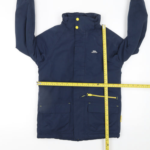 Trespass Boys Blue Waterproof Windproof Parka Jacket 7-8 Years