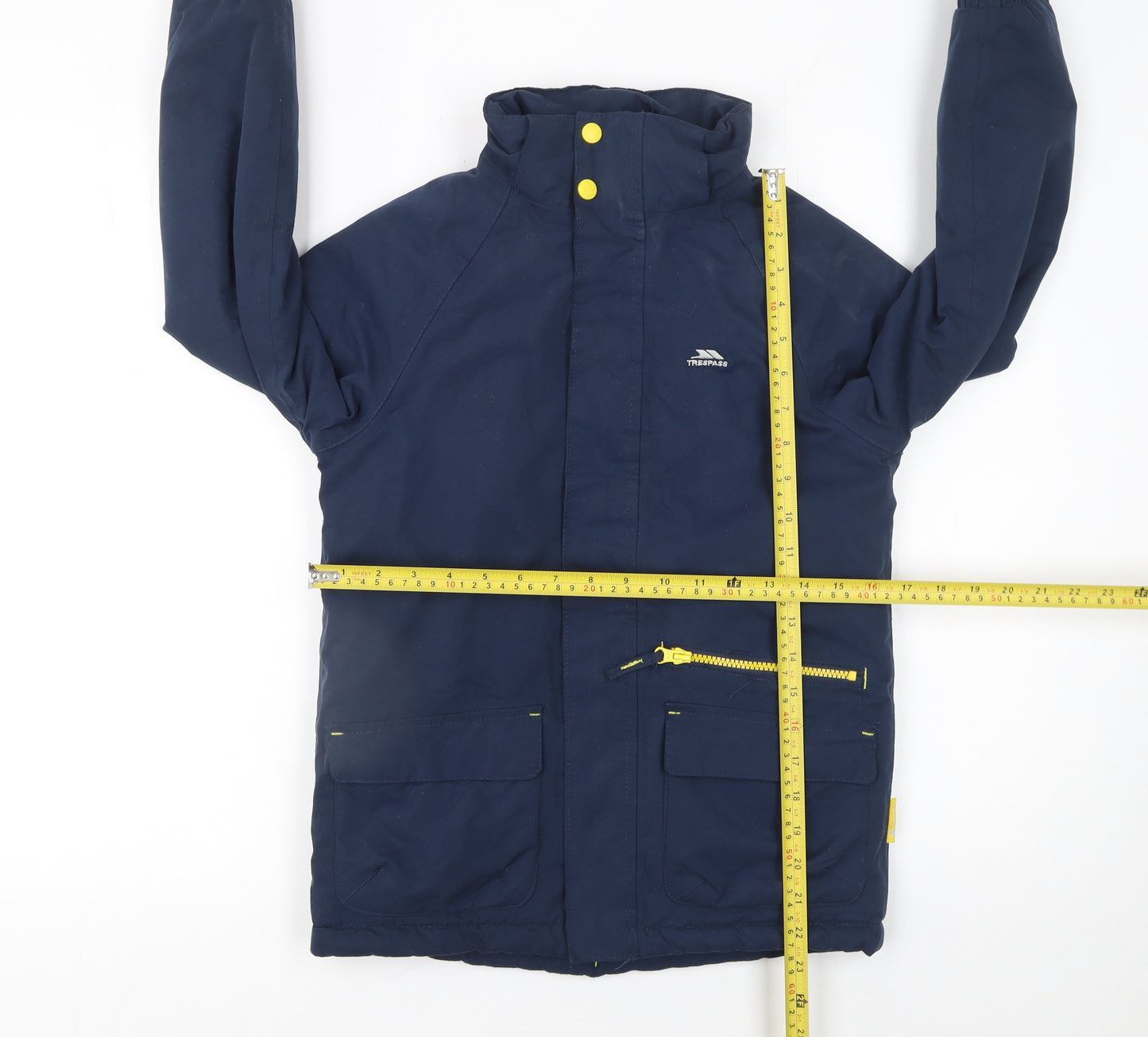 Trespass Boys Blue Waterproof Windproof Parka Jacket 7-8 Years