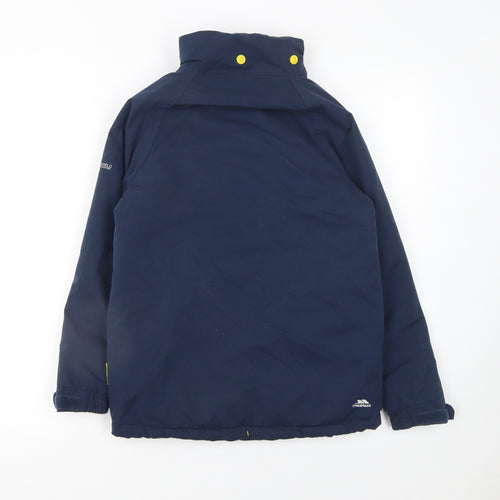 Trespass Boys Blue Waterproof Windproof Parka Jacket 7-8 Years